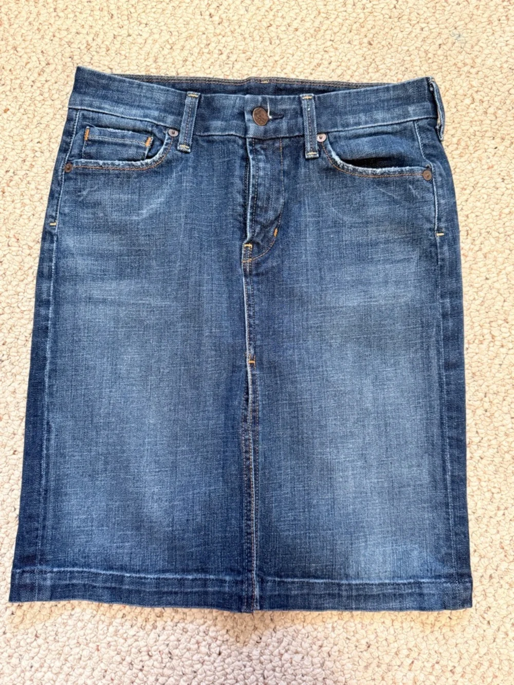 Citizens of Humanity Denim‎ Midi Skirt Size 26 Stretch Made in USA